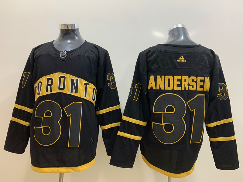 Mens Toronto Maple Leafs #31 Frederik Andersen adidas Black City Edtion Jersey Mens Toronto Maple Leafs #31 Frederik Andersen adidas Black City Edtion Jersey